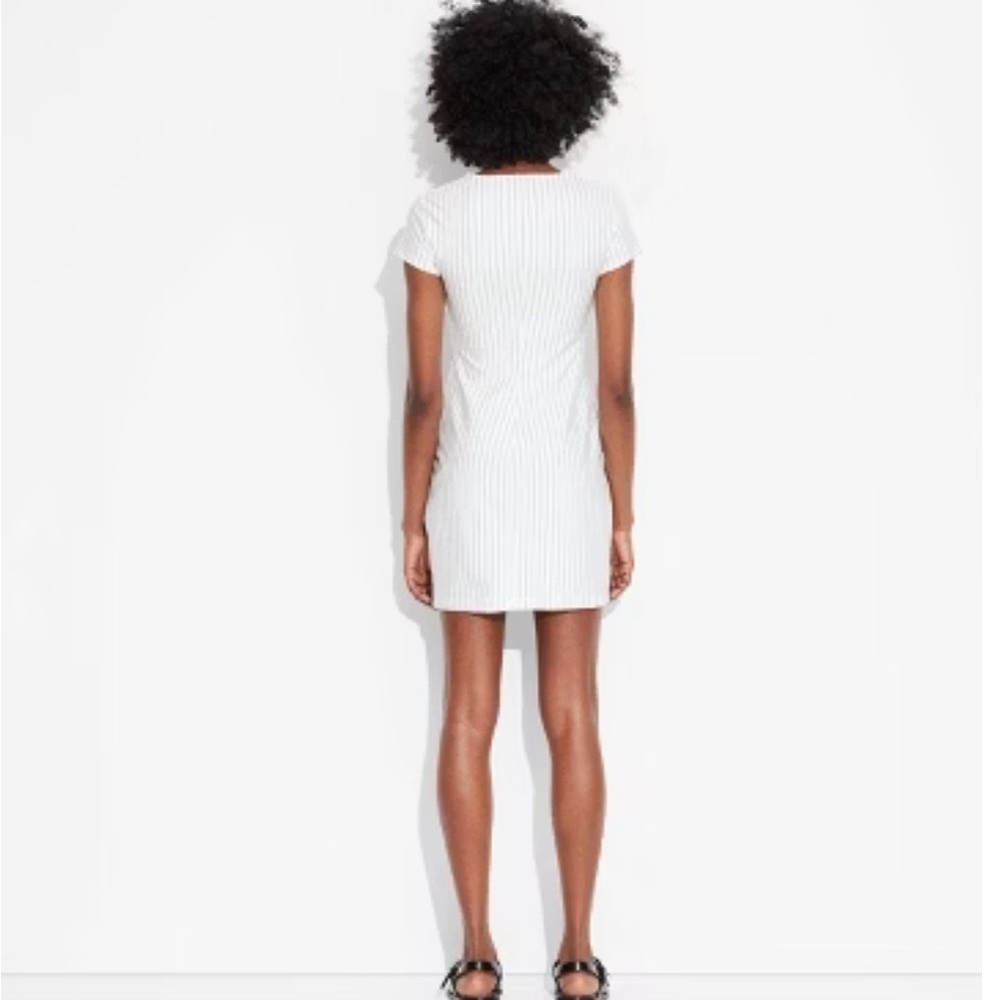 NWT Wild Fable Short Sleeve Mini Shift Dress- Black and White Size L - Picture 3 of 11